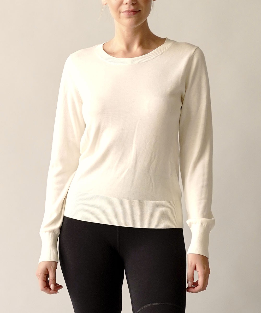 BAMBOO SWEATER CREW NECK TOP